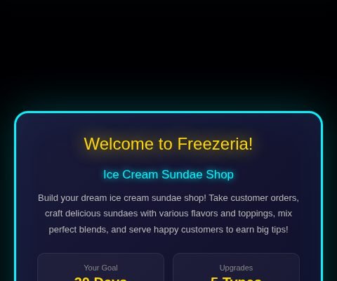 Papa’s Freezeria – Ice Cream Sundae Shop