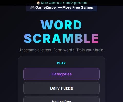 Word Scramble – Unscramble Words Puzzle